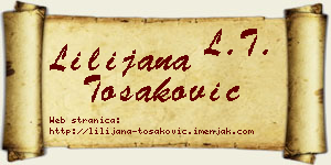 Lilijana Tošaković vizit kartica